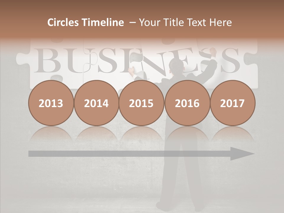 Wall Success Businessman PowerPoint Template