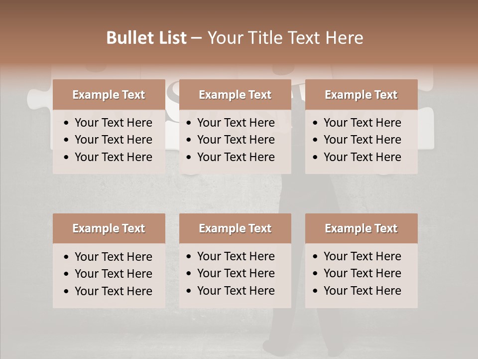 Wall Success Businessman PowerPoint Template