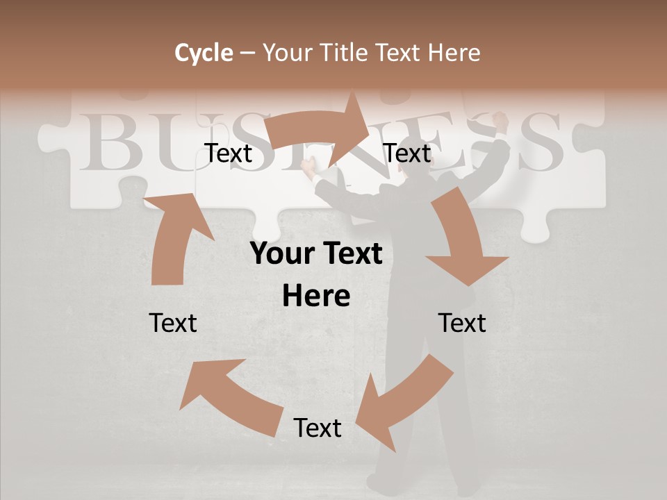 Wall Success Businessman PowerPoint Template