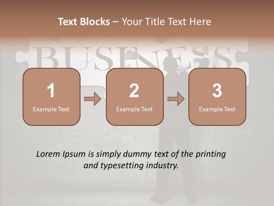 Wall Success Businessman PowerPoint Template