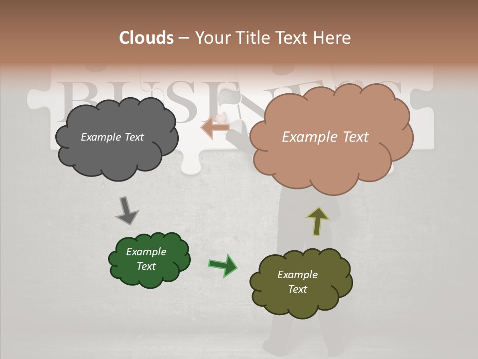 Wall Success Businessman PowerPoint Template