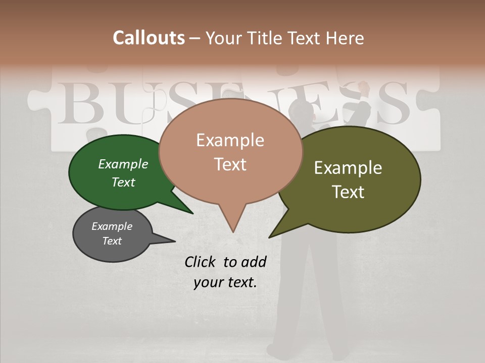 Wall Success Businessman PowerPoint Template