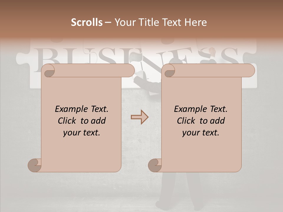 Wall Success Businessman PowerPoint Template