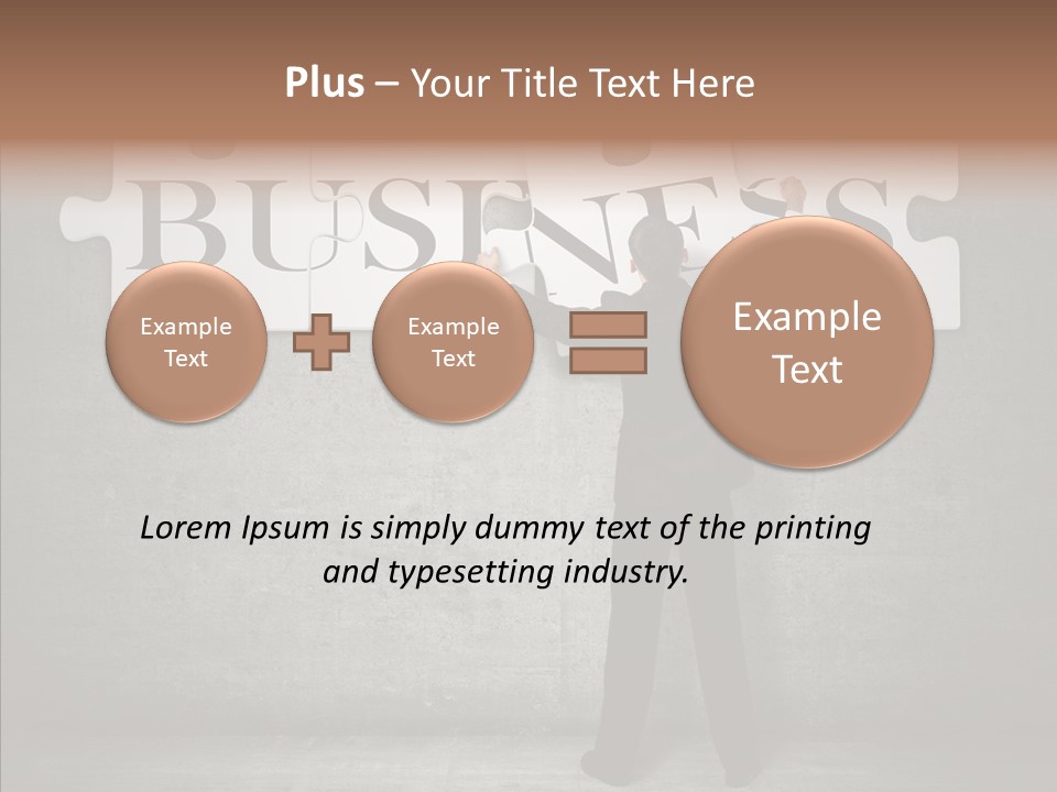 Wall Success Businessman PowerPoint Template