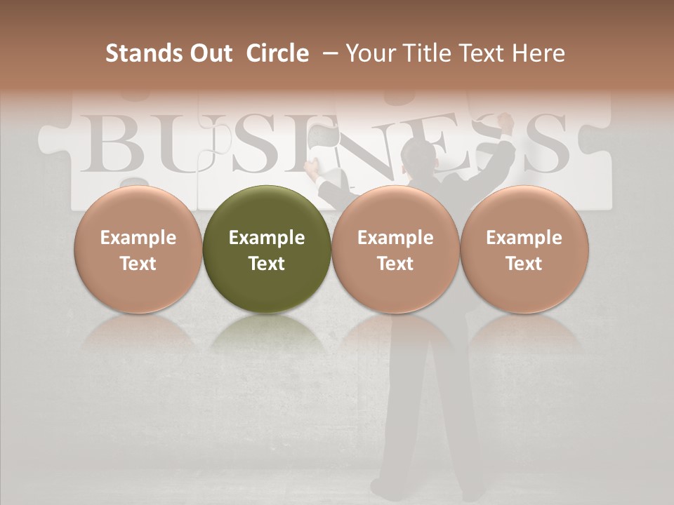 Wall Success Businessman PowerPoint Template