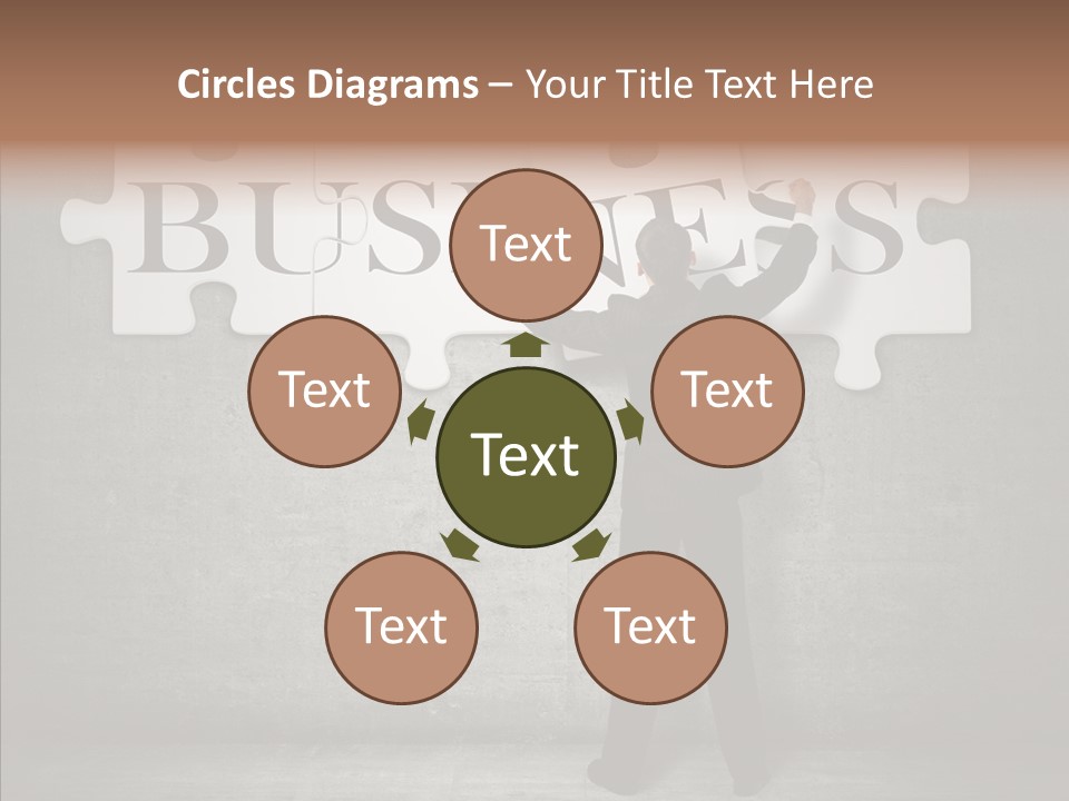 Wall Success Businessman PowerPoint Template