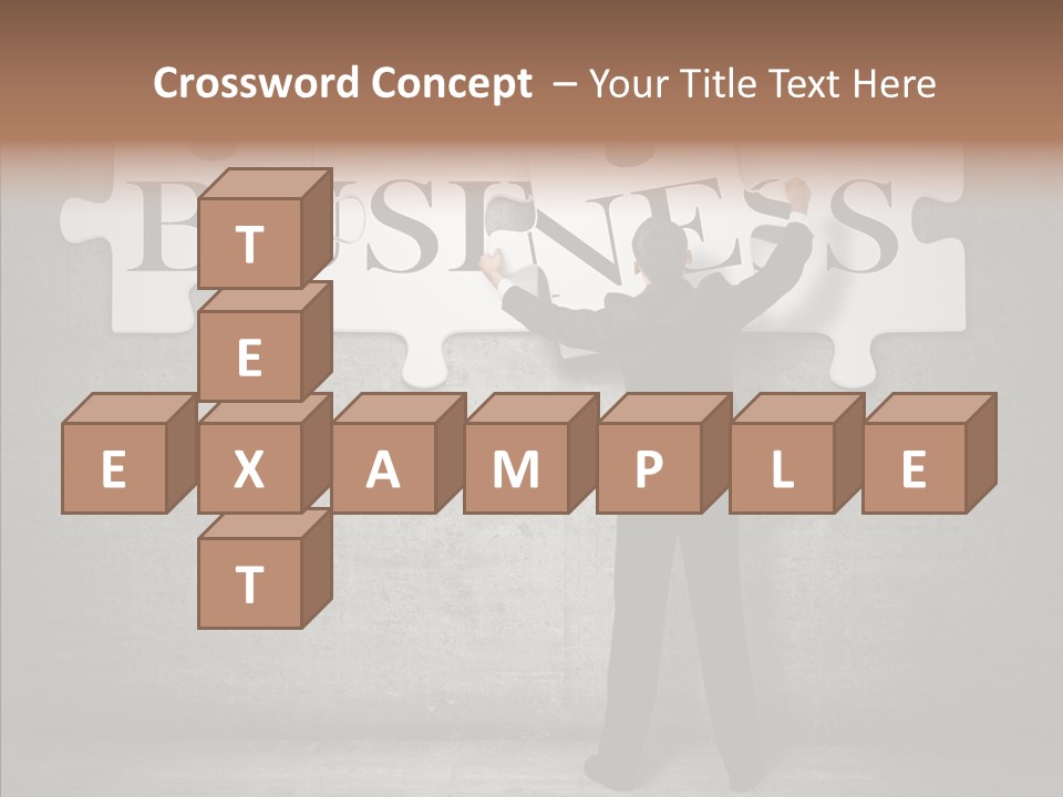 Wall Success Businessman PowerPoint Template