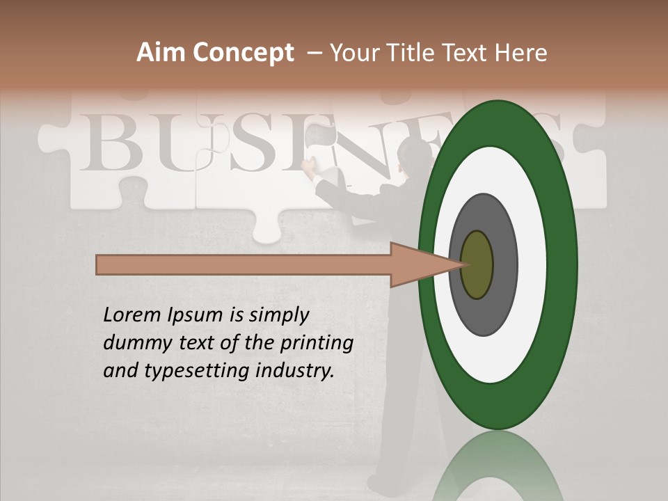 Wall Success Businessman PowerPoint Template