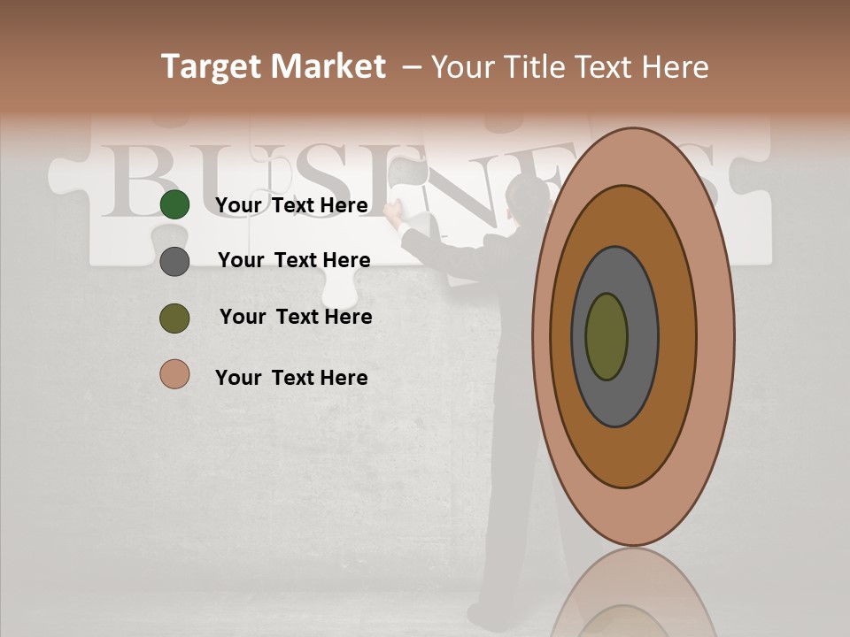 Wall Success Businessman PowerPoint Template