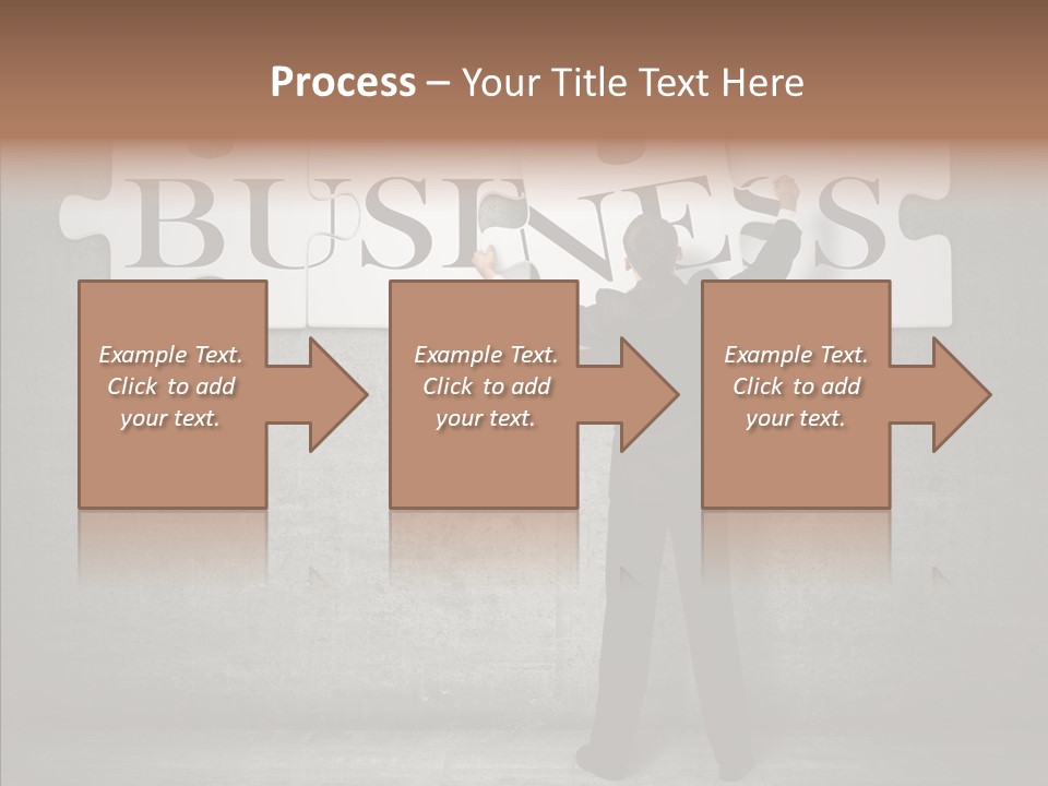 Wall Success Businessman PowerPoint Template
