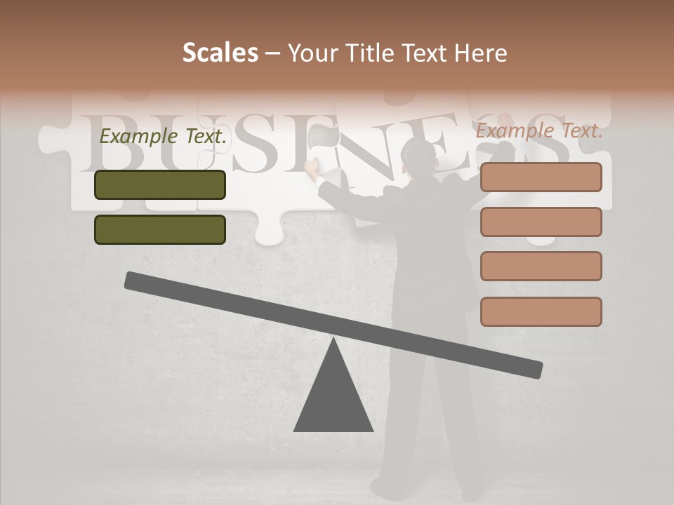 Wall Success Businessman PowerPoint Template