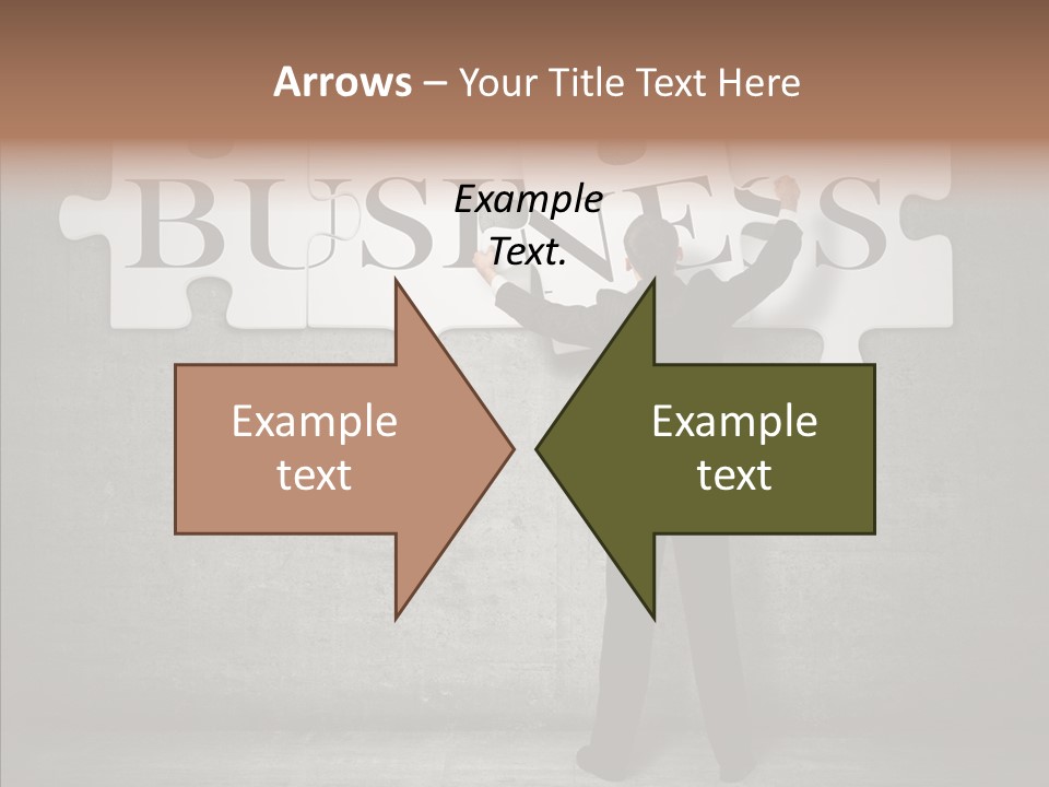 Wall Success Businessman PowerPoint Template