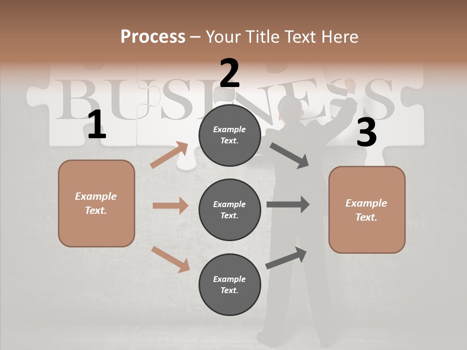 Wall Success Businessman PowerPoint Template