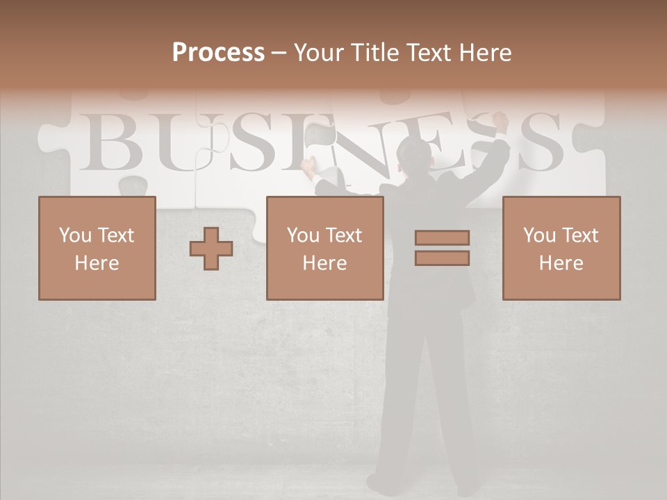 Wall Success Businessman PowerPoint Template