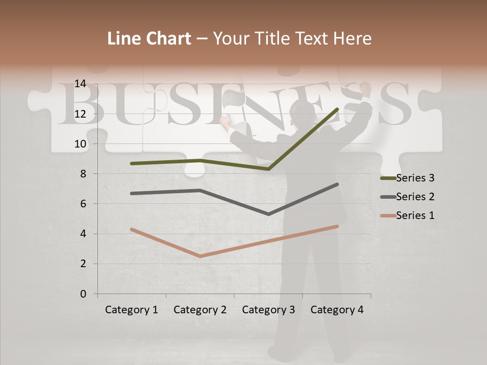 Wall Success Businessman PowerPoint Template