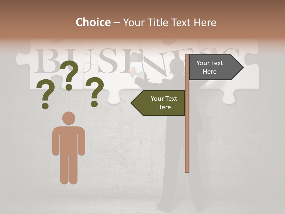 Wall Success Businessman PowerPoint Template