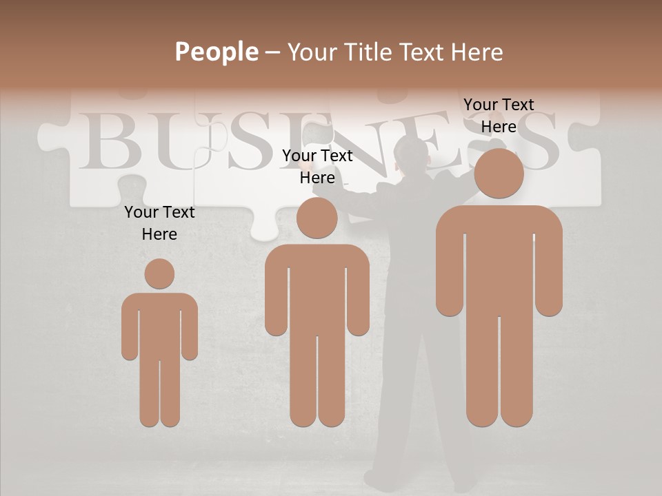 Wall Success Businessman PowerPoint Template