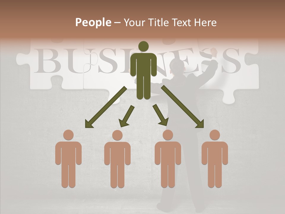 Wall Success Businessman PowerPoint Template