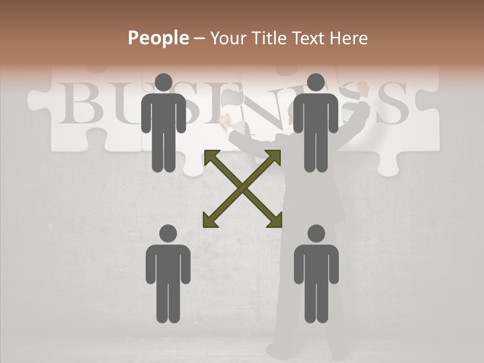 Wall Success Businessman PowerPoint Template