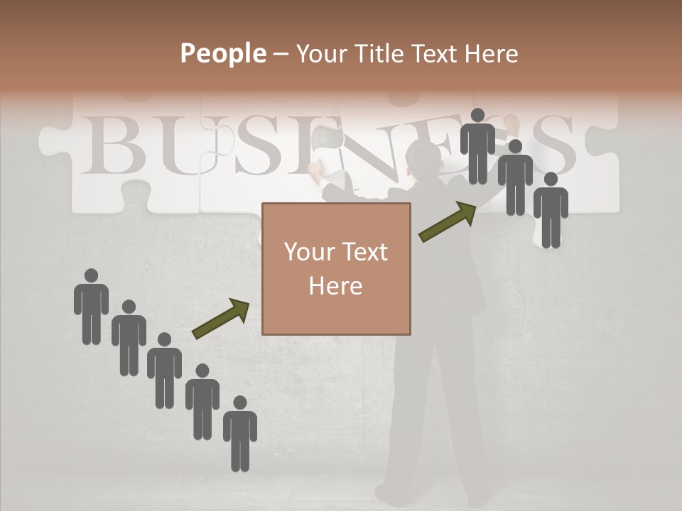 Wall Success Businessman PowerPoint Template