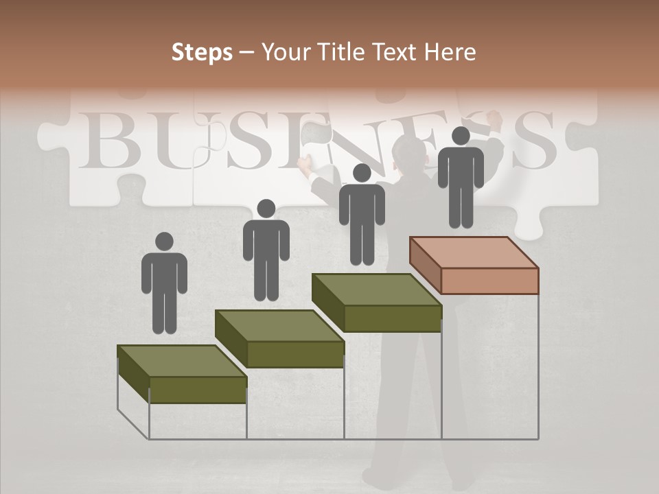 Wall Success Businessman PowerPoint Template