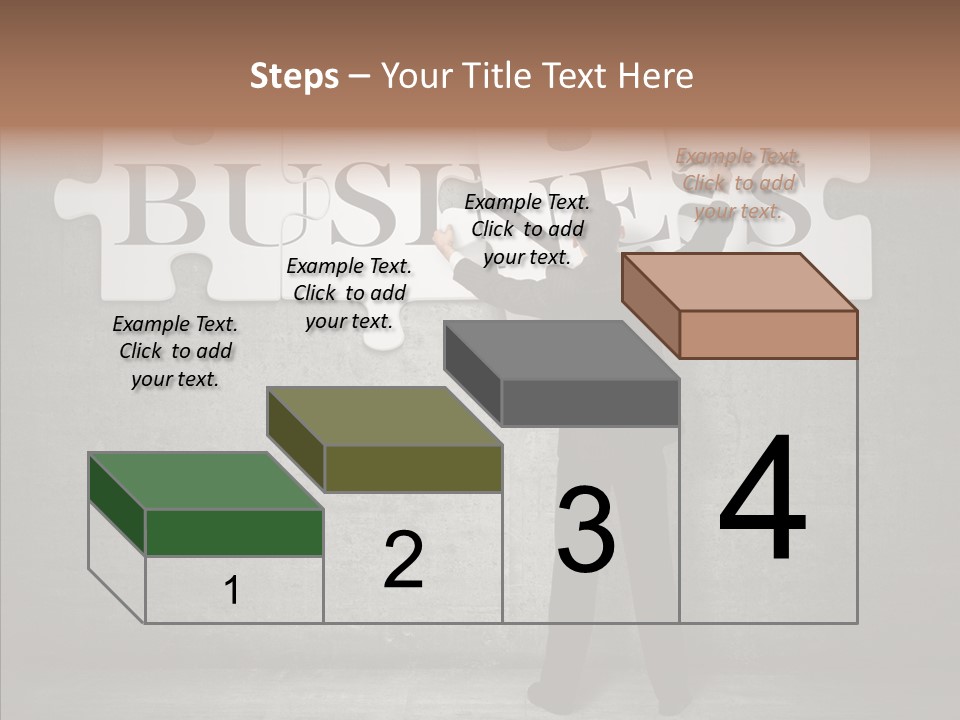 Wall Success Businessman PowerPoint Template