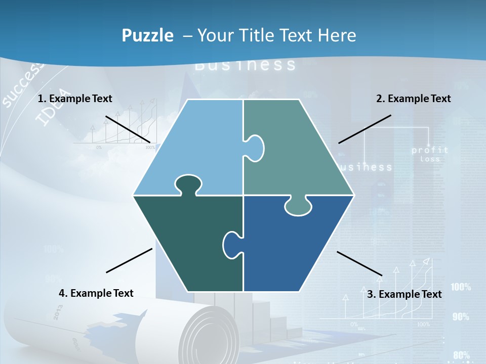Teamwork Figure Table PowerPoint Template