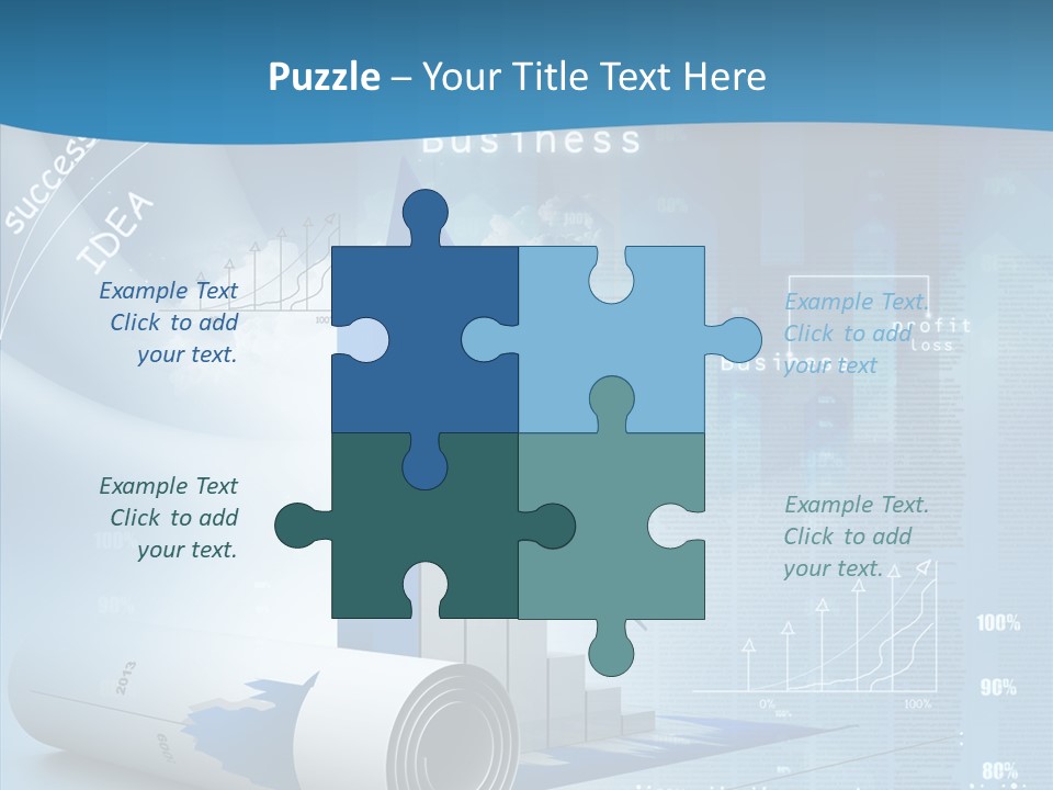 Teamwork Figure Table PowerPoint Template