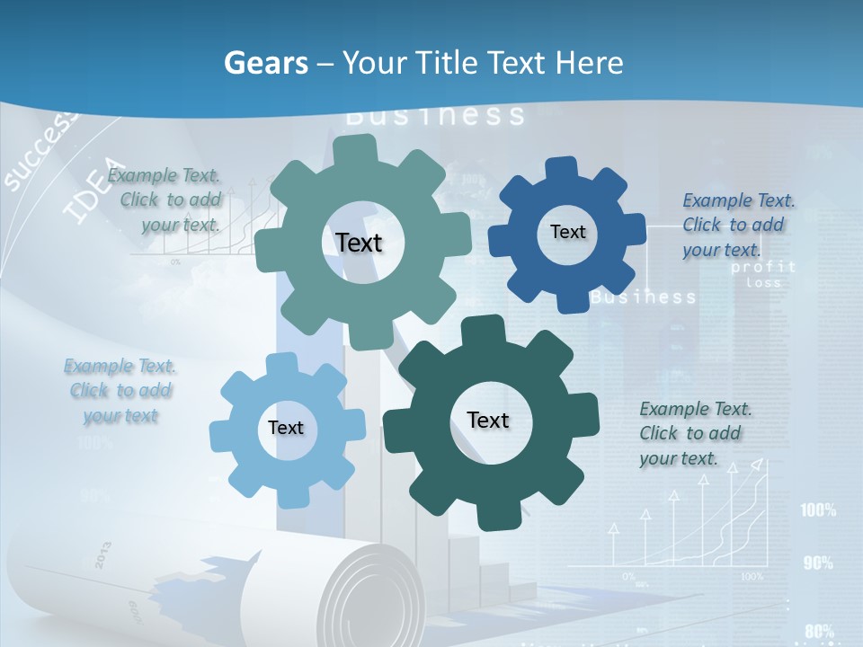 Teamwork Figure Table PowerPoint Template