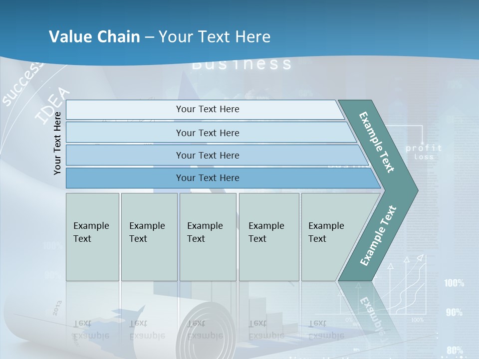 Teamwork Figure Table PowerPoint Template