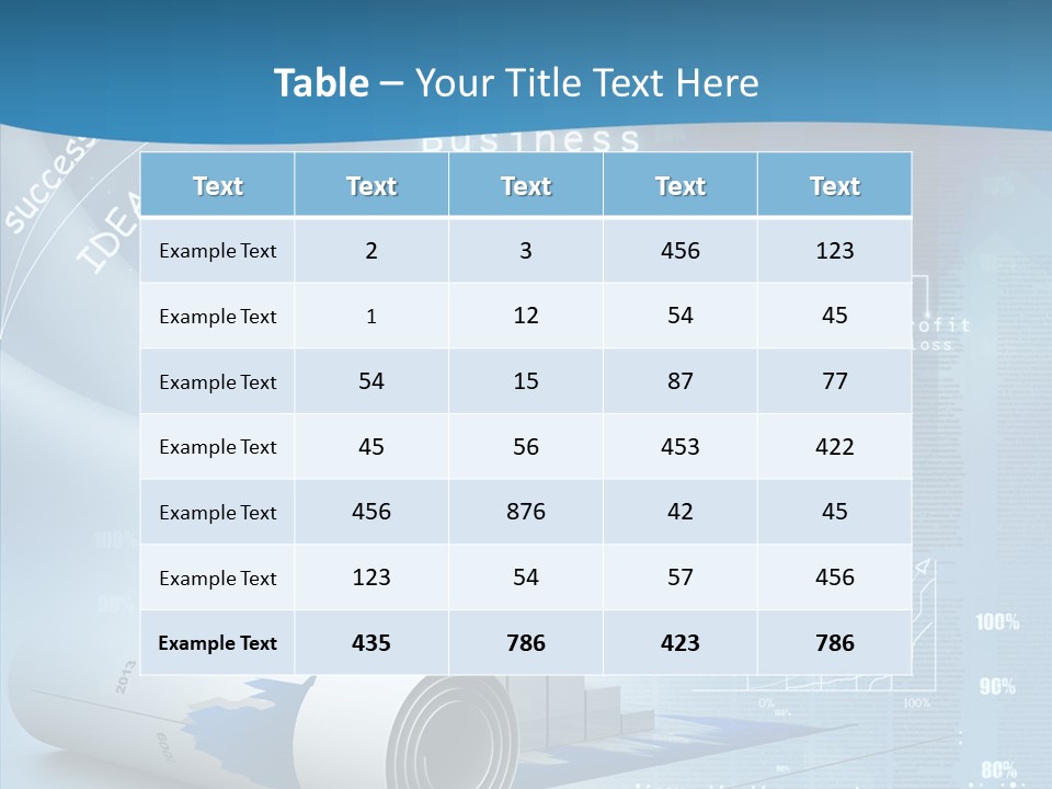 Teamwork Figure Table PowerPoint Template
