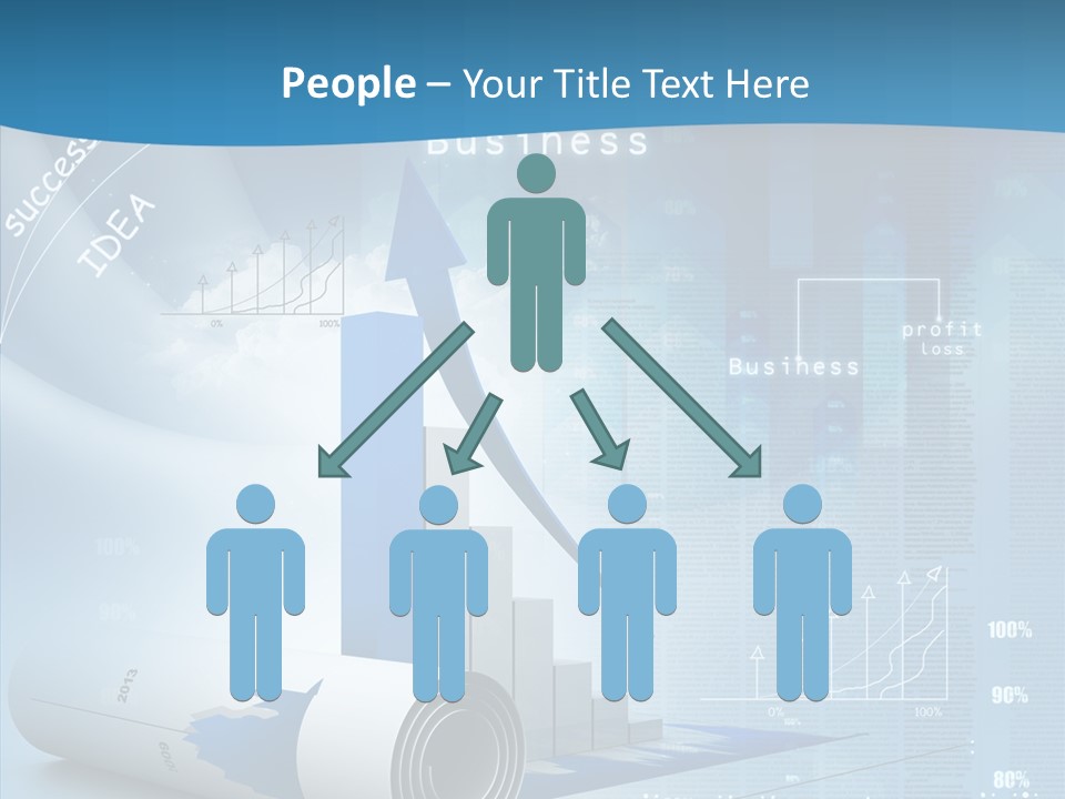 Teamwork Figure Table PowerPoint Template