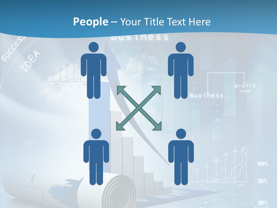 Teamwork Figure Table PowerPoint Template