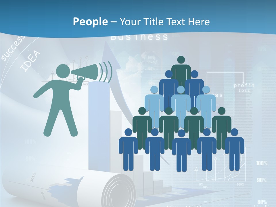 Teamwork Figure Table PowerPoint Template