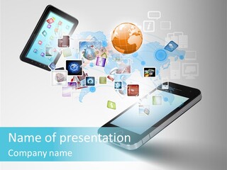 Global Cellphone Email PowerPoint Template