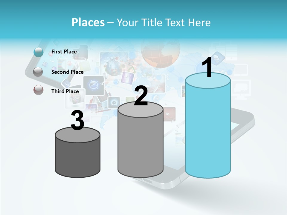 Global Cellphone Email PowerPoint Template