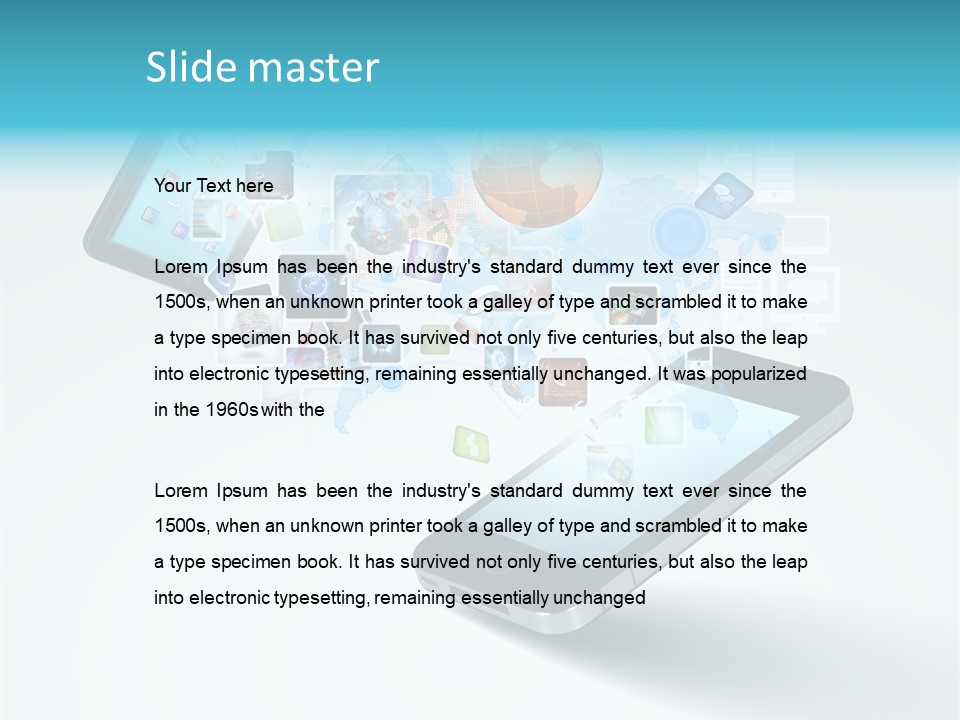 Global Cellphone Email PowerPoint Template