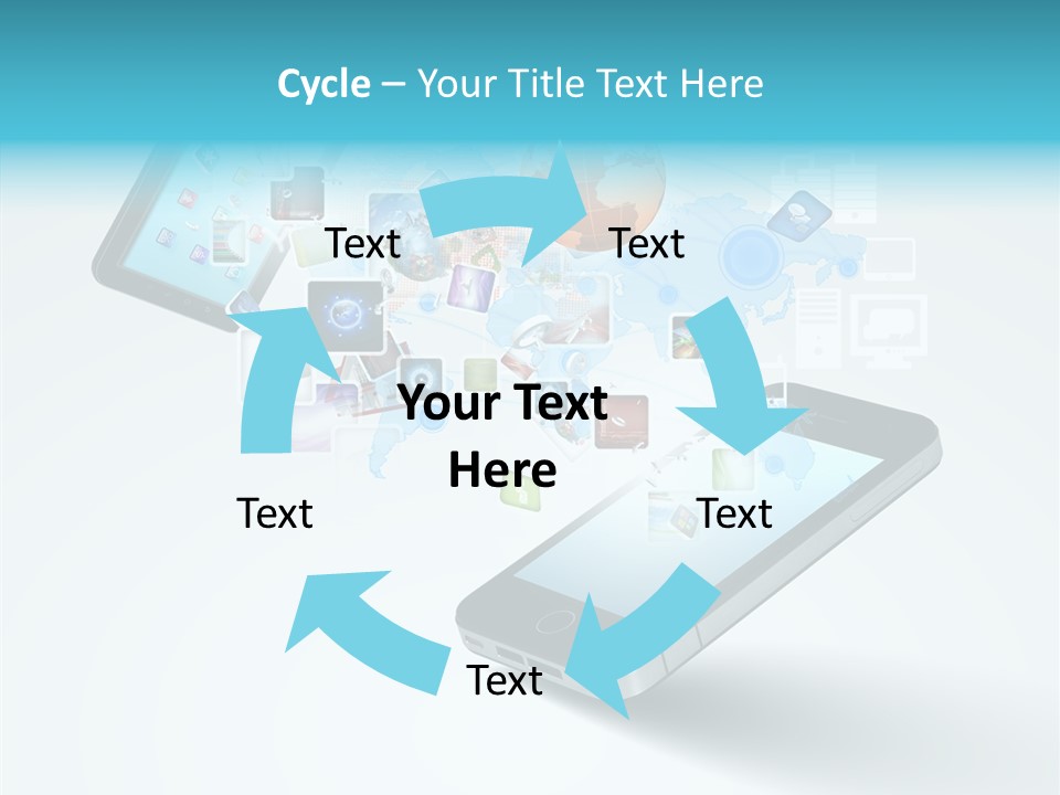 Global Cellphone Email PowerPoint Template