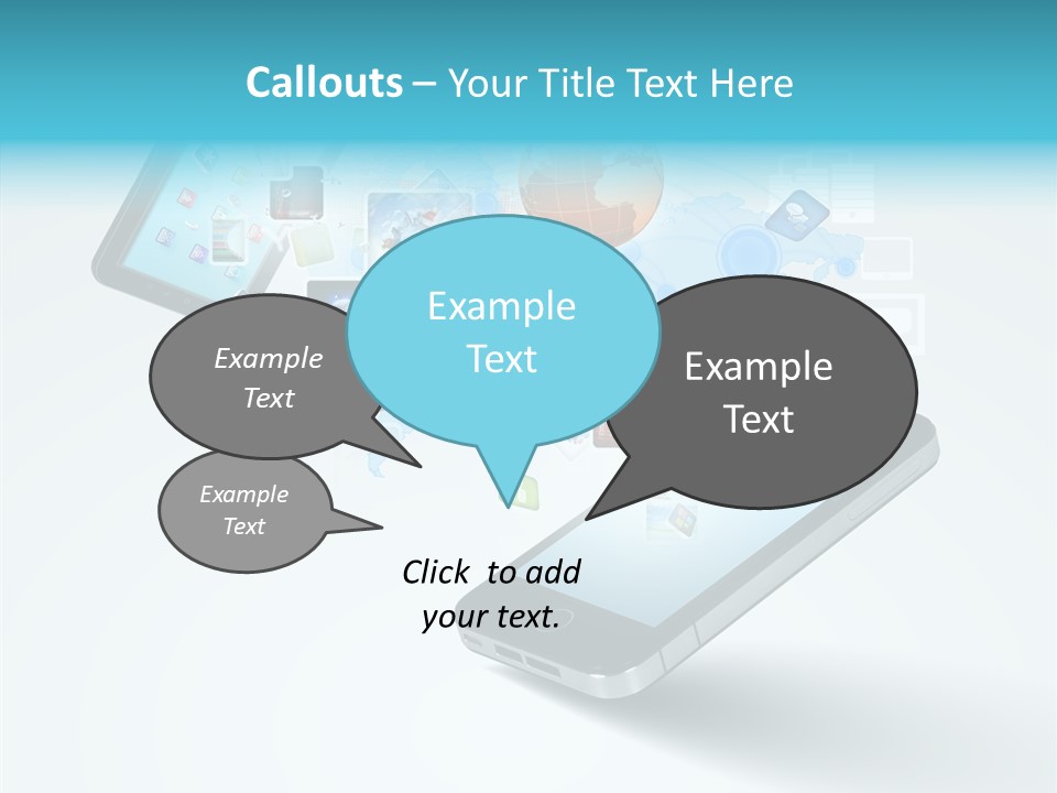 Global Cellphone Email PowerPoint Template
