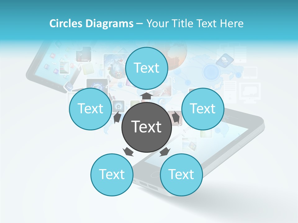 Global Cellphone Email PowerPoint Template
