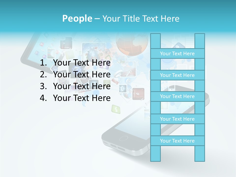 Global Cellphone Email PowerPoint Template