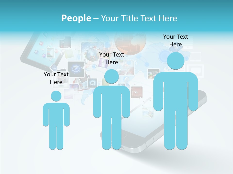 Global Cellphone Email PowerPoint Template