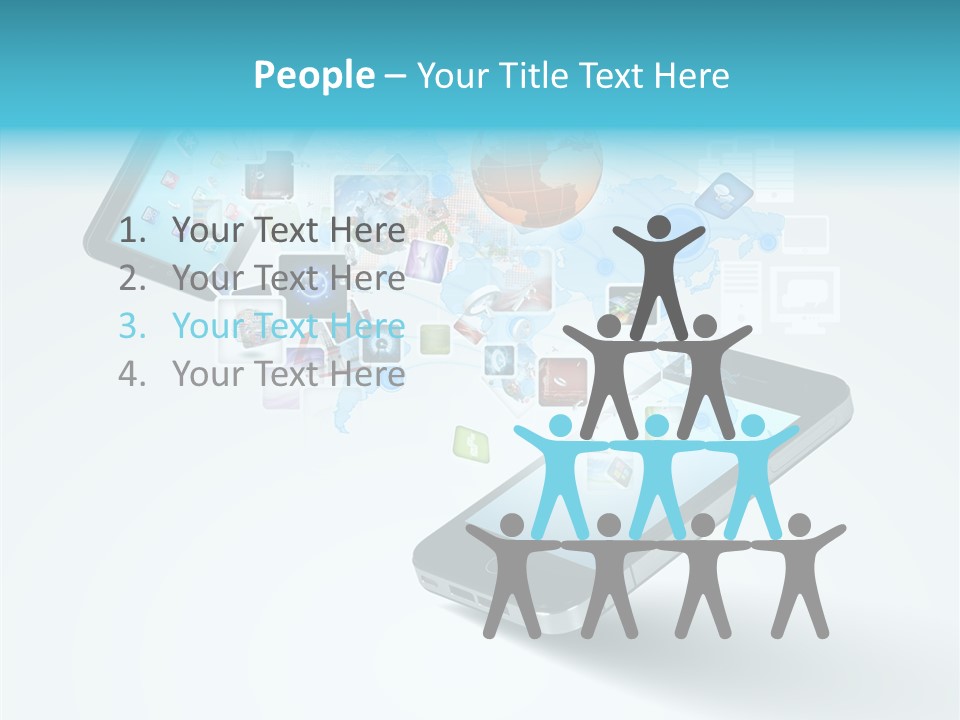 Global Cellphone Email PowerPoint Template