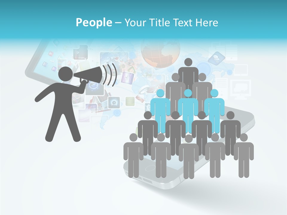 Global Cellphone Email PowerPoint Template