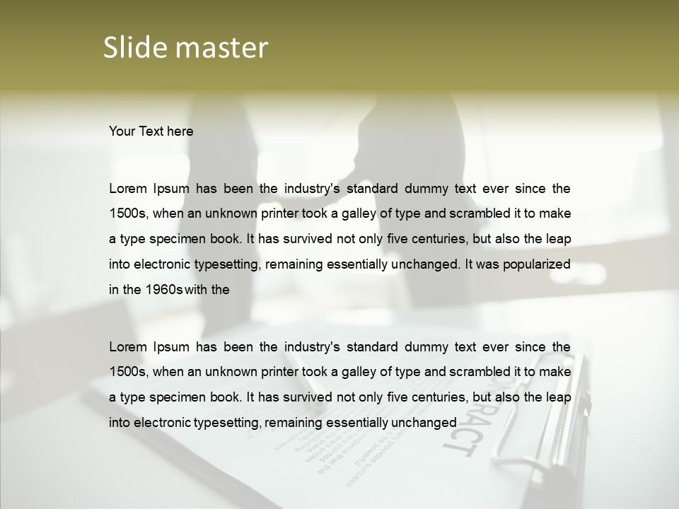 Pen Success Joined PowerPoint Template