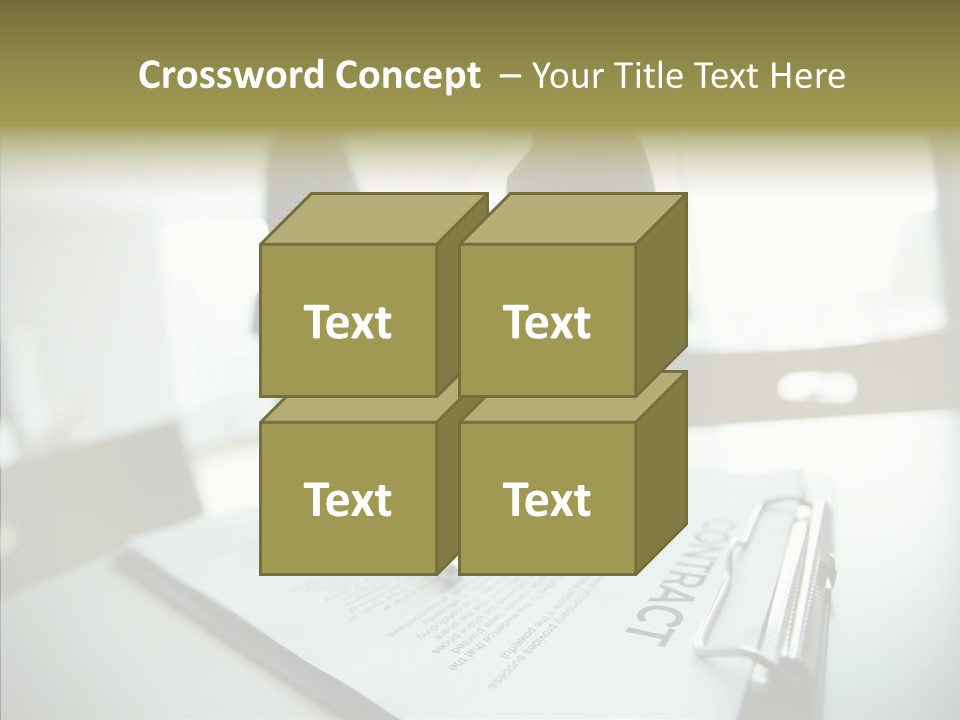 Pen Success Joined PowerPoint Template