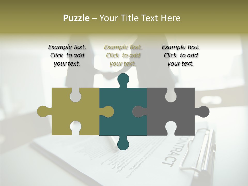 Pen Success Joined PowerPoint Template