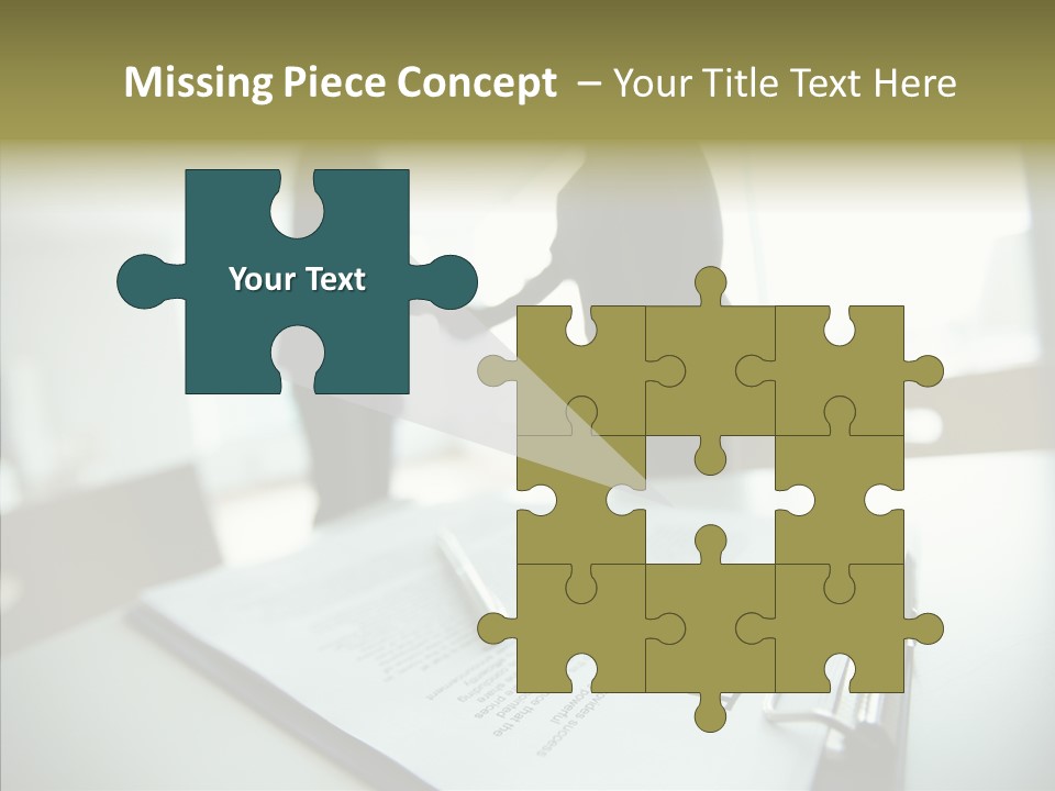 Pen Success Joined PowerPoint Template