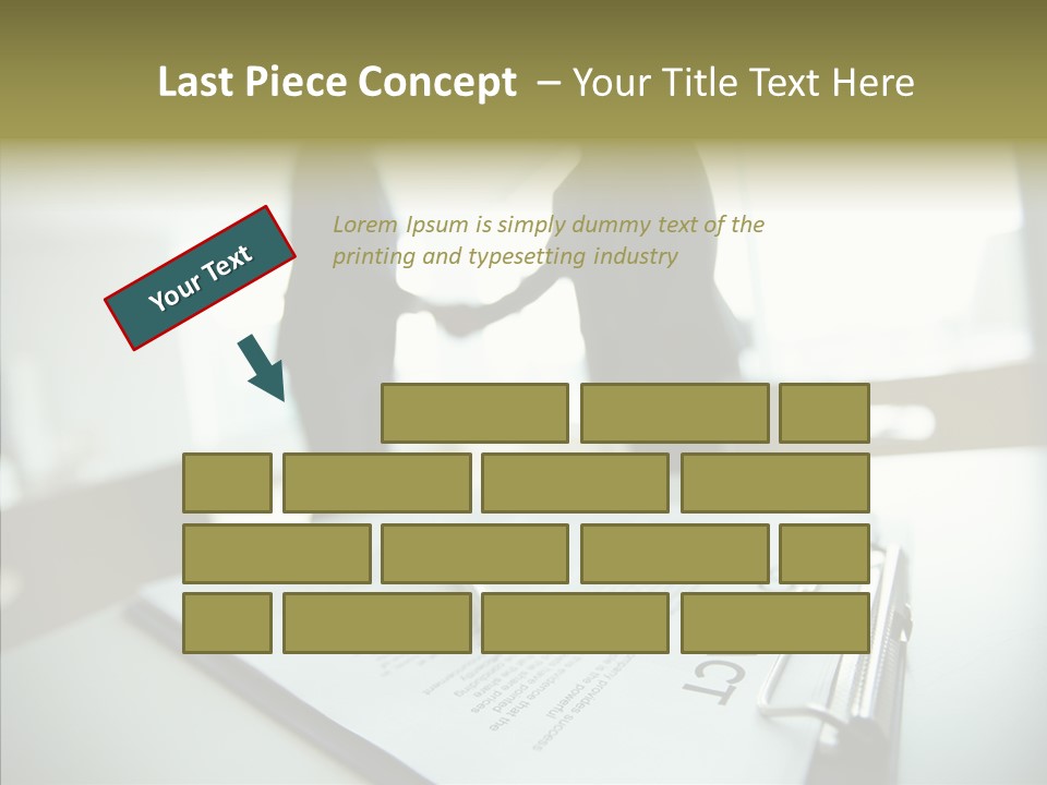 Pen Success Joined PowerPoint Template