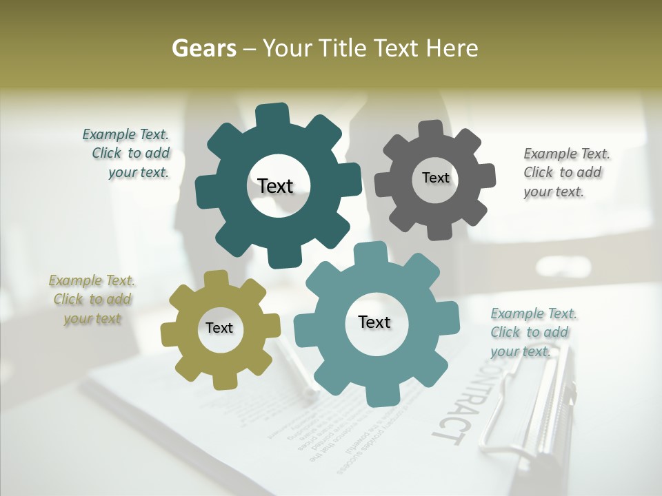 Pen Success Joined PowerPoint Template